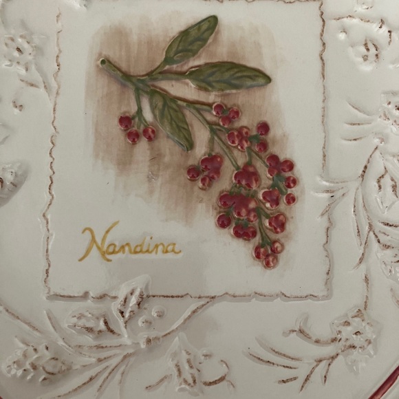 MWW Market ‘Embossed Christmas Flowers Plates Set of 4 - Picture 7 of 13